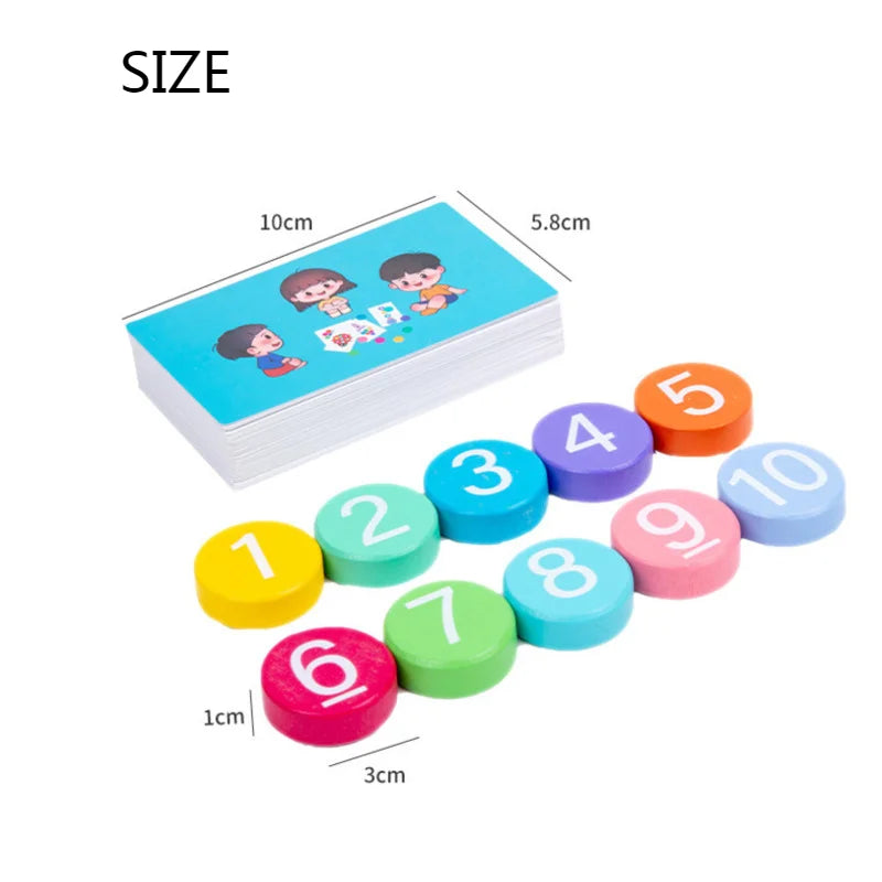 Montessori Math Wooden Toys Addition Subtraction Teaching Aids