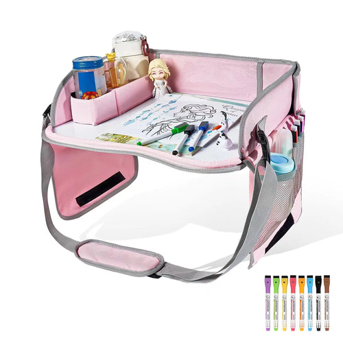 Car Seat Travel Tray Safety Seat Play Table Organizer Storage Snacks