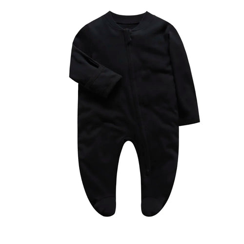 Newborn Footed Pajamas Zipper Girl and Boy Romper Long Sleeve Jumpsuit