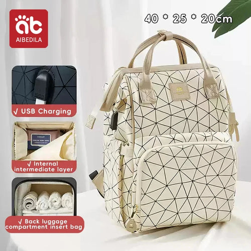 AIBEDILA Mommy Bag Fashionable and High Quality Waterproof Large