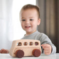 Load image into Gallery viewer, Baby Wooden Baby Toys NO Bpa  Cartoon Car Bus Montessori Toys
