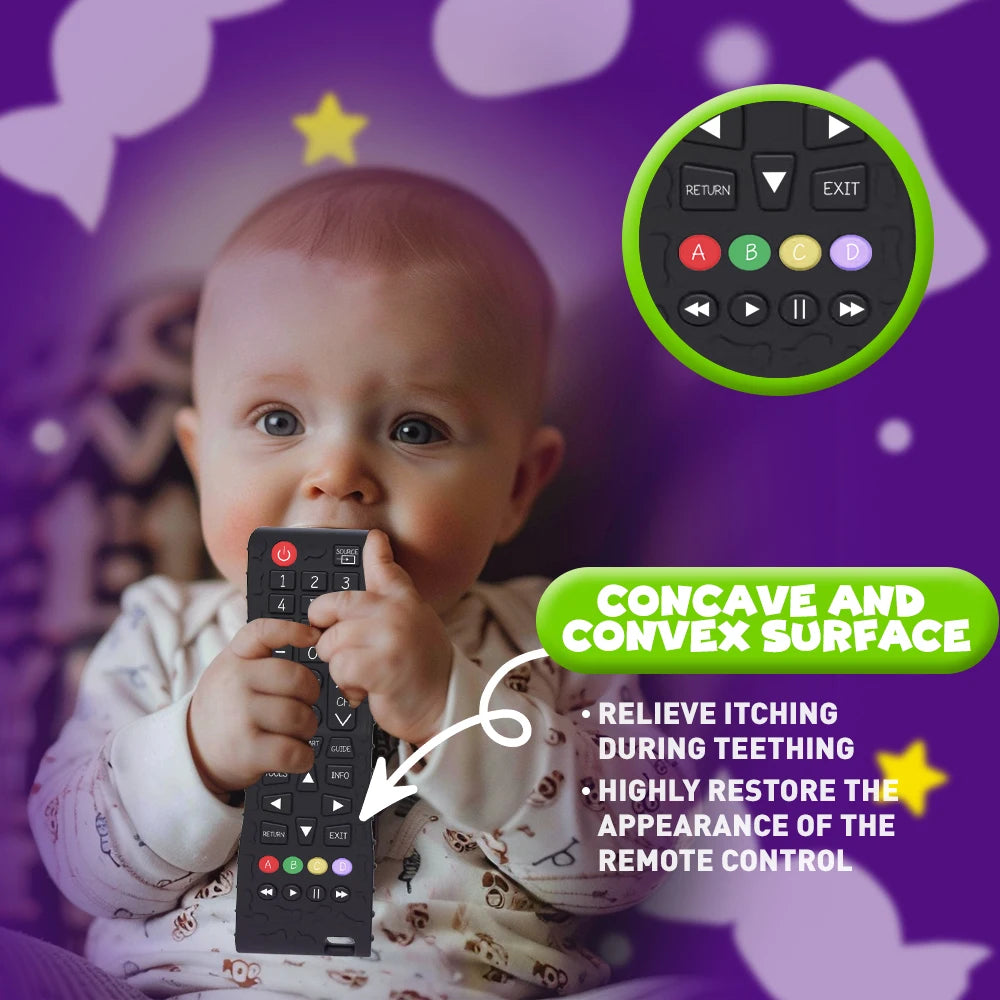 1PC Silicone Baby Toys TV Remote Control Shape Teether Toy BPA Free