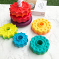 Load image into Gallery viewer, Spinning Wheel Toy Rainbow Tower Spin Tower Stacking Toys for Toddlers
