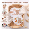 Load image into Gallery viewer, Cardboard Baby Monthly Milestone Photo Card Double Sided Photo Prop
