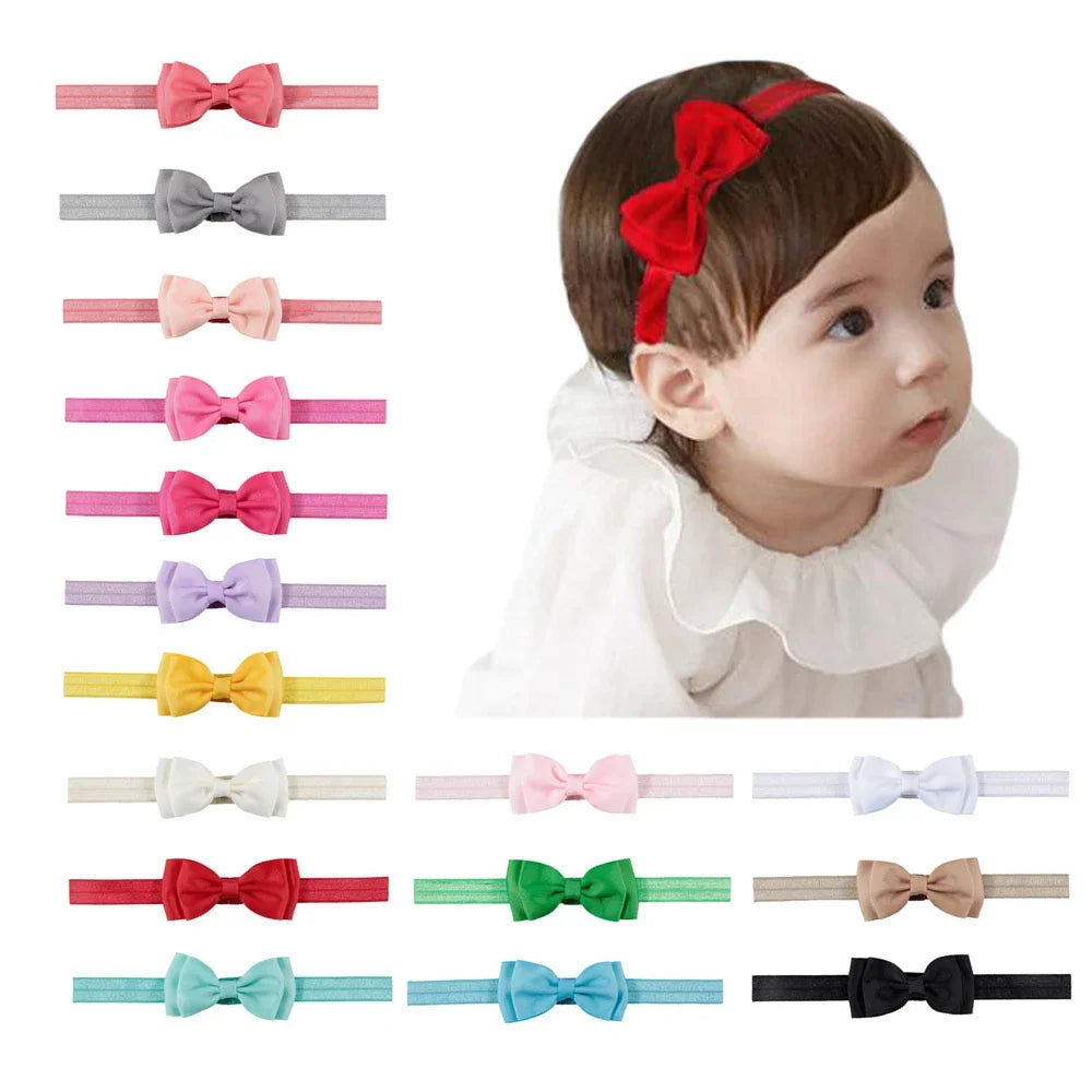 New 1PCS 8*4cm Double Layer Bows Baby Girls Hairband Grosgain Ribbon