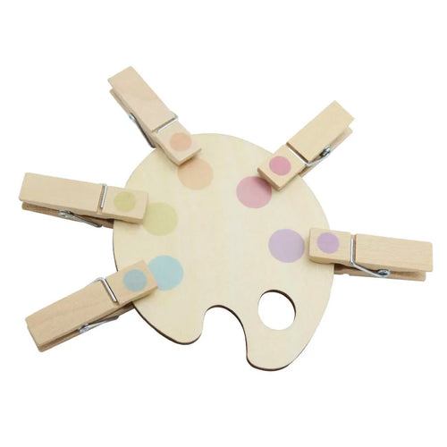 Mini Montessori Visual Sensory Toys Wooden Clip Color Matching Puzzle