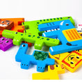 Load image into Gallery viewer, Montessori Animal Characters Transportation wooden puzzle Russian
