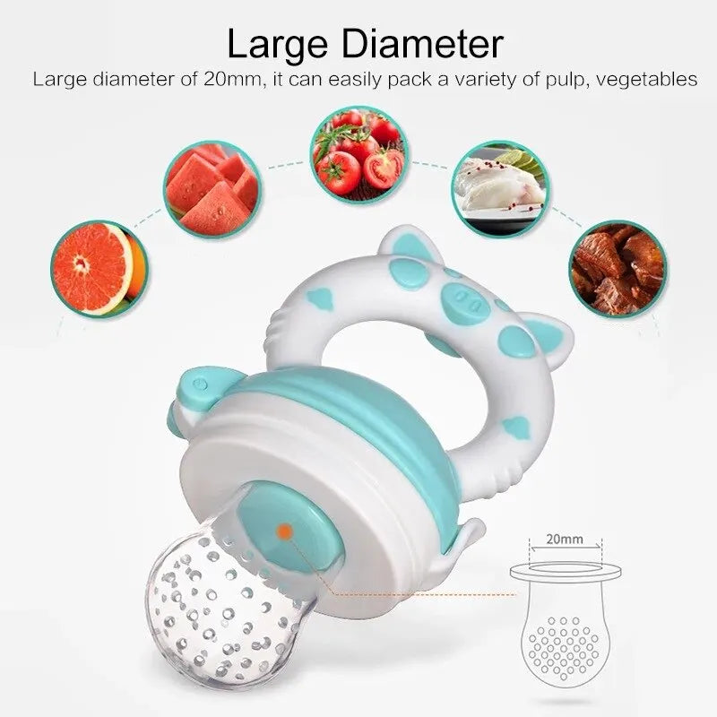 Silicone Fresh Food Nibbler Baby Feeder Kids Boy Girl Fruit Nipples