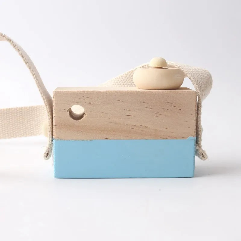 Wooden Fashion Camera Baby Toys Pendant Baby Block Montessori Toys for