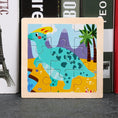 Load image into Gallery viewer, Hot Sale 11X11CM Kids Wooden Puzzle Baby Cartoon Animal Traffic
