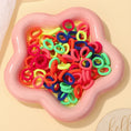 Load image into Gallery viewer, 100Pcs/bag Girls Colorful Hair Bands Set Nylon Elastic Rubber Band
