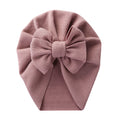 Load image into Gallery viewer, Solid Textured Ribbed Turban Baby Hats Bow Topknot Caps for Newborn
