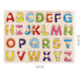 Load image into Gallery viewer, Baby Wooden Grab Board Number Letter Shape Recognition Puzzle Children
