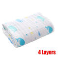 Load image into Gallery viewer, Baby Bath Towel Cartoon Print 6-layer Newborn Towel Cotton Blankets
