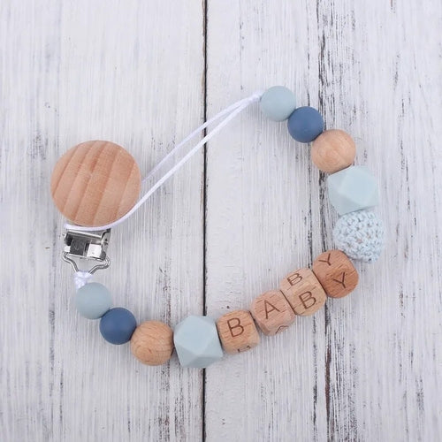 New Baby Pacifier Clips Personalized Name Teethers Toys Dummy Nipples