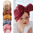 Load image into Gallery viewer, Boutique Faux Cashmere Baby Hat Warm Autumn Winter Beanies Solid Bow
