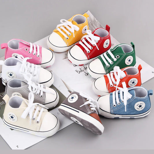 New Baby Shoes Boys Girls Classic Canvas Casual Sneakers Newborn First