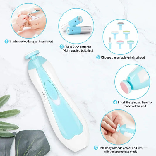 Baby Care Multifunctional Electric Baby Nail Trimmer Baby Nail File