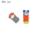 Load image into Gallery viewer, Cartoon Plush Socks Wrist Strap Rattles Baby Toys 0-12 Months Newborn
