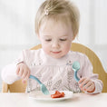 Load image into Gallery viewer, Green BAP Free Children Learn To Eat Training Tableware Twist Fork
