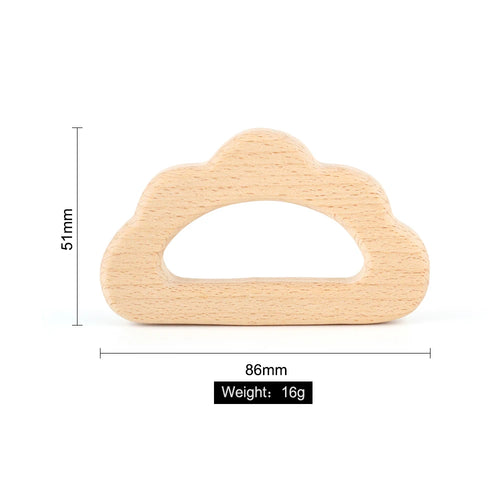 1pc Baby Teether Wooden Food Grade Cartoon Animals DIY Kids Teething