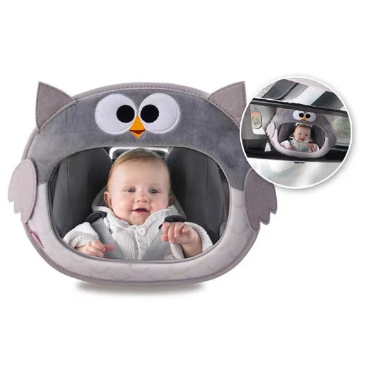 Infant Hanging Rear Mirror Auto Cute Cartoon Animal Plush Car Pendant