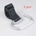 Load image into Gallery viewer, 1-2Pcs PU Leather Stroller Hooks Rotate 360 Degrees Multifunctional
