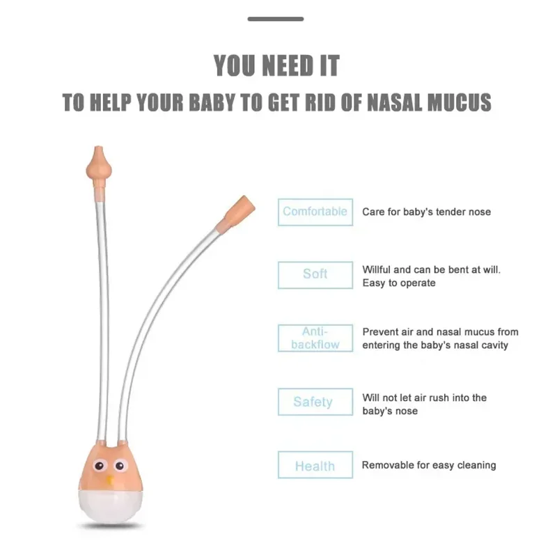 Dr.isla Newborn Baby Nasal Aspirator Nose Cleaner Sucker Suction Tool