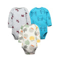 Load image into Gallery viewer, 3-5 PCS/LOT Soft Cotton Baby Bodysuits Long Sleeve Newborn Baby
