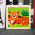 Load image into Gallery viewer, Hot Sale 11X11CM Kids Wooden Puzzle Baby Cartoon Animal Traffic
