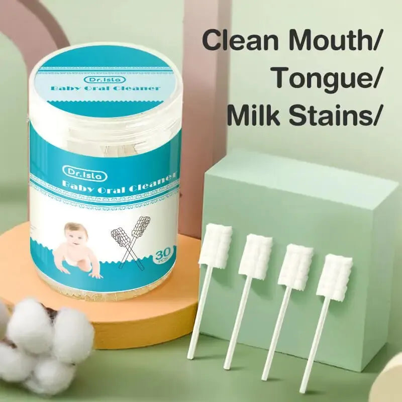 30/60pcs Baby Oral Cleaning Stick Disposable Cleaner Milk Teeth Gauze