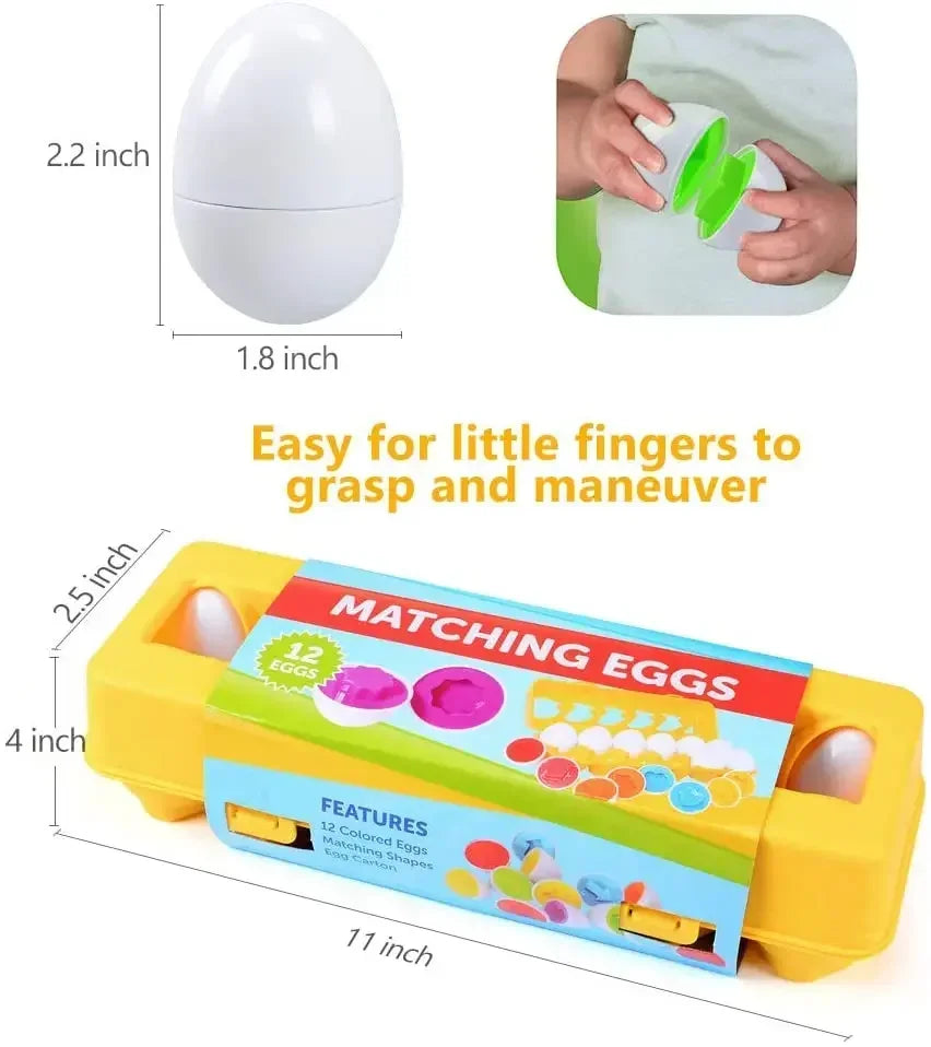 Montessori Smart Egg Toy Baby Development Games Shape Matching Puzzle