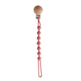 Load image into Gallery viewer, Beech Wood Chew Bead Pacifier Clips Dummy Chain Holder Newborn Soother
