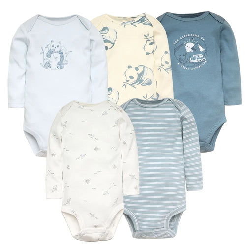 3-5 PCS/LOT Soft Cotton Baby Bodysuits Long Sleeve Newborn Baby