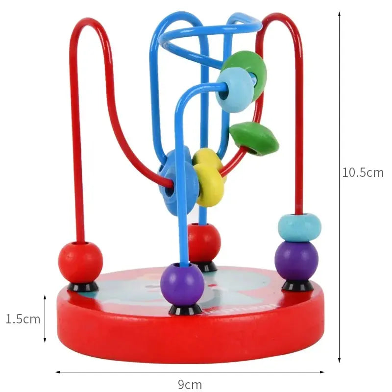 Colorful Wooden Roller Coaster Educational Circle Toy For Preschool