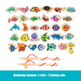 Load image into Gallery viewer, Montessori Wooden Fishing Toys For Children Magnetic Marine Life
