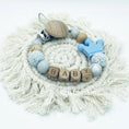 Load image into Gallery viewer, Baby Custom Name Silicone Beads Flower Ring Pacifier Clips Safe
