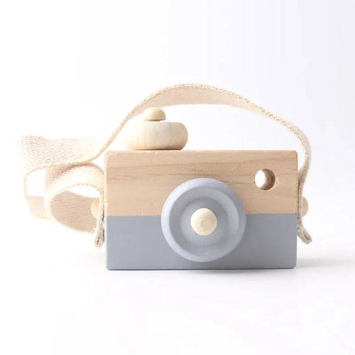 Wooden Fashion Camera Baby Toys Pendant Baby Block Montessori Toys for