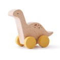 Load image into Gallery viewer, Wooden Baby Car Toys Beech Wooden Dinosaur Cartoon Car Teether
