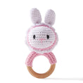 Load image into Gallery viewer, 1Pc Wooden Baby Teether Crochet Elephant Rattle Toy BPA Free Wood
