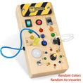 Load image into Gallery viewer, Montessori Busy Board Sensory Toys Wooden With LED Light Switch
