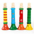 Load image into Gallery viewer, Wooden Trumpet Children Toy Horn Whistle Musical Instrument for Kids
