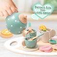 Load image into Gallery viewer, 15pcs Wooden Tea Toys Pretend Play Kitchen Accessories Food Playset
