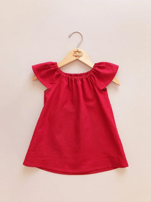 Summer Toddler Infant Baby Dress Solid Cotton Simple Baby Girls Home