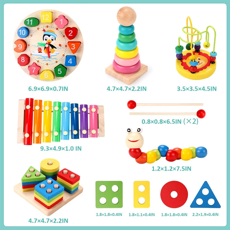 Montessori Wooden Toys for Children 3-6 Years Boy Girl Gift Kids