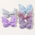 Load image into Gallery viewer, 2/4/5Pcs Girls Cute Sequins Double Butterfly Hair Clip Bow Hairpins
