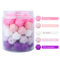 Load image into Gallery viewer, 10pcs Hexagon Silicone Beads Pearl 14mm DIY Pacifier Clip Chain
