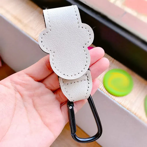 New Cartoon PU Leather Baby Bag Stroller Hook Rotatable Cart Organizer