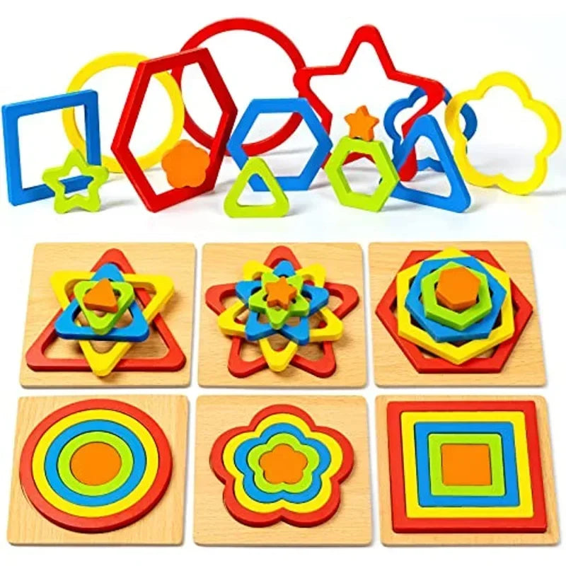 Montessori Shape Sorting Puzzle for Toddlers Baby Infant Preschool