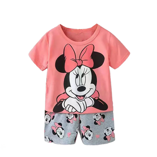 girls clothes set Short Sleeve 2pcs Tshirt+Short 1 2 3 Years Old